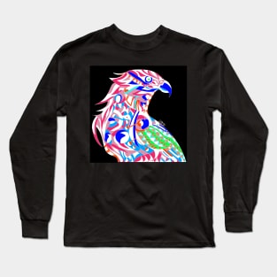 falcon ecopop in mexican cool art pattern design Long Sleeve T-Shirt